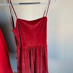 Velvet Bubble Hem Mini Dress - Abercrombie & Fitch